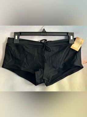 Arizona Jean Company Women’s Black Swim Briefs Bikini Bottom MD NWT
